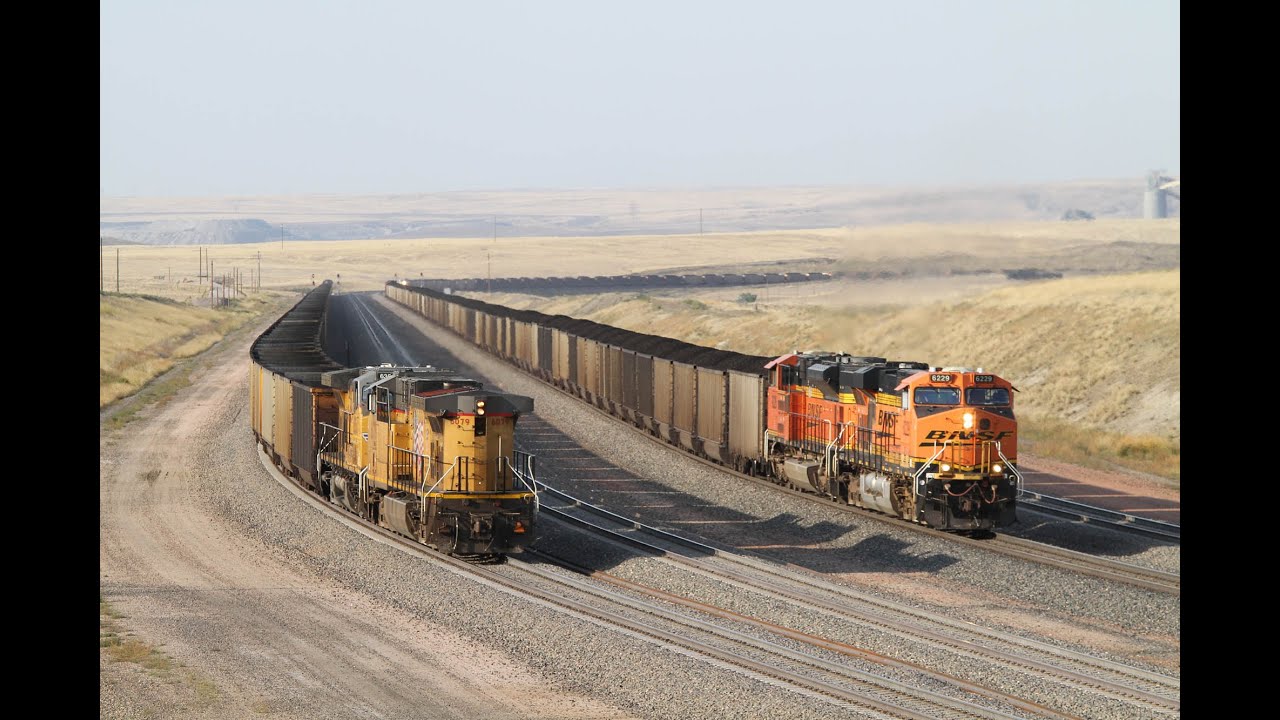 American trains - Powder River Basin coal drags - Bill - Wyoming - September 2014