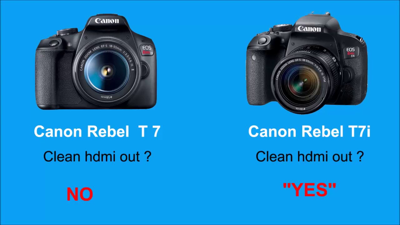 Canon Rebel T7 clean hdmi ?