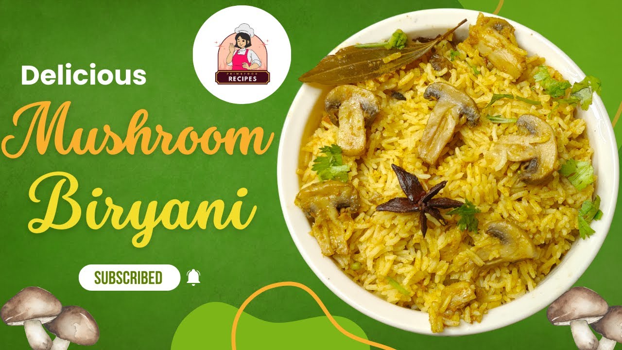 Mushroom Biryani Recipe in Telugu | Easy Veg Biryani