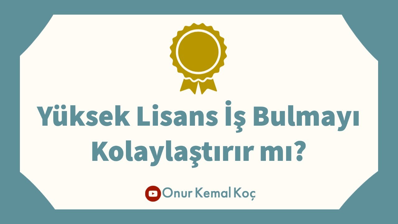 Yüksek Lisans İş Bulmayı Kolaylaştırır mı?