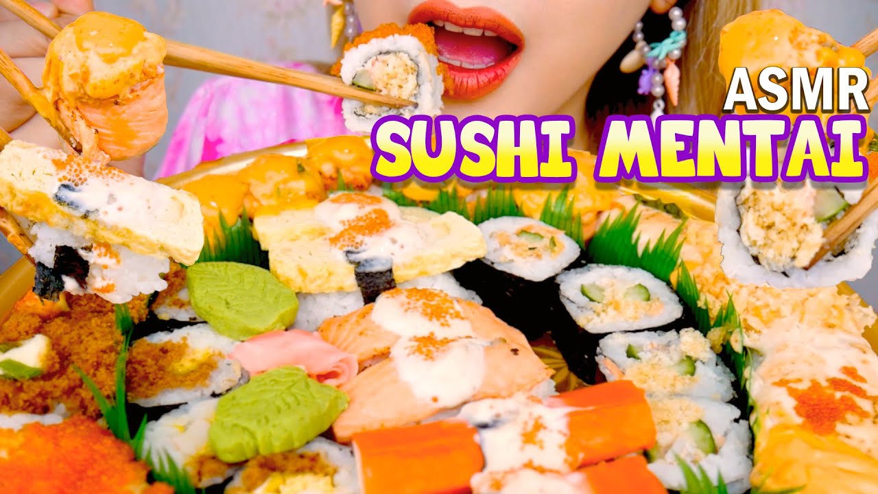 ASMR PESTA SUSHI MATENG SAOS MENTAI ANEKA RASA 🍣😋 | ASMR Indonesia