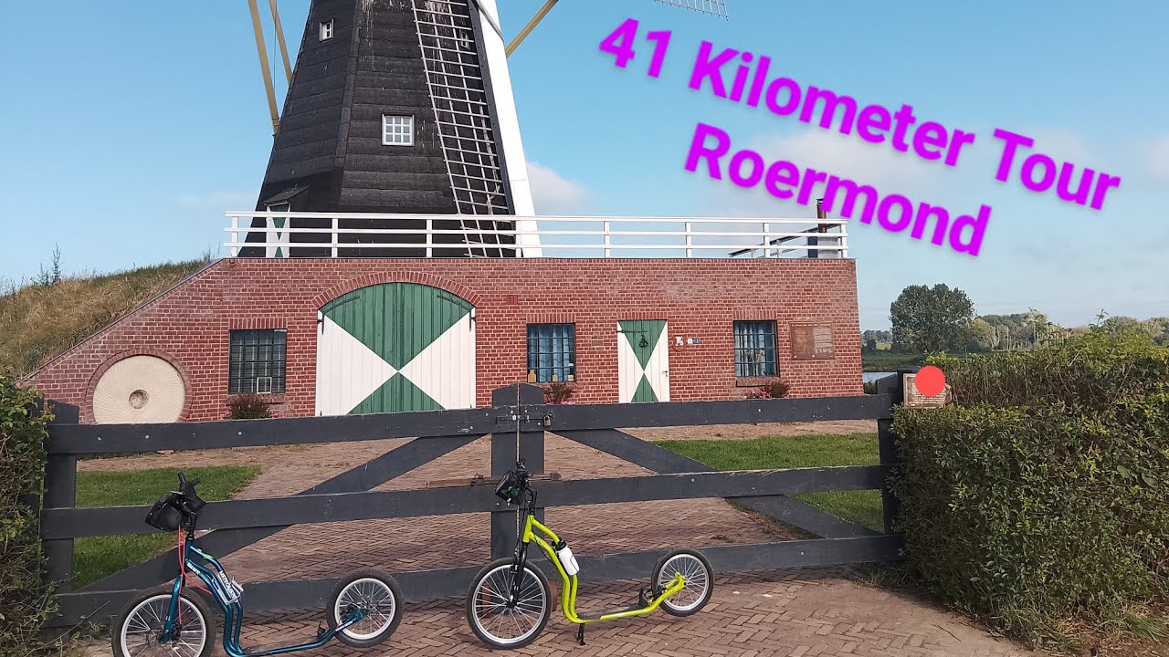 41 Kilometer mit dem Yedoo Tretroller Reuver Roermond Runde 🛴🛴