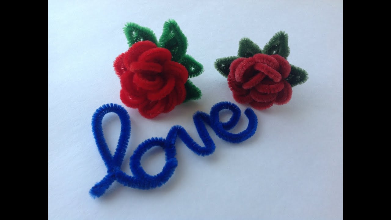 ROSAS 🌹😍 HECHAS CON LIMPIA PIPAS. PIPE CLEANER  RED ROSES .
