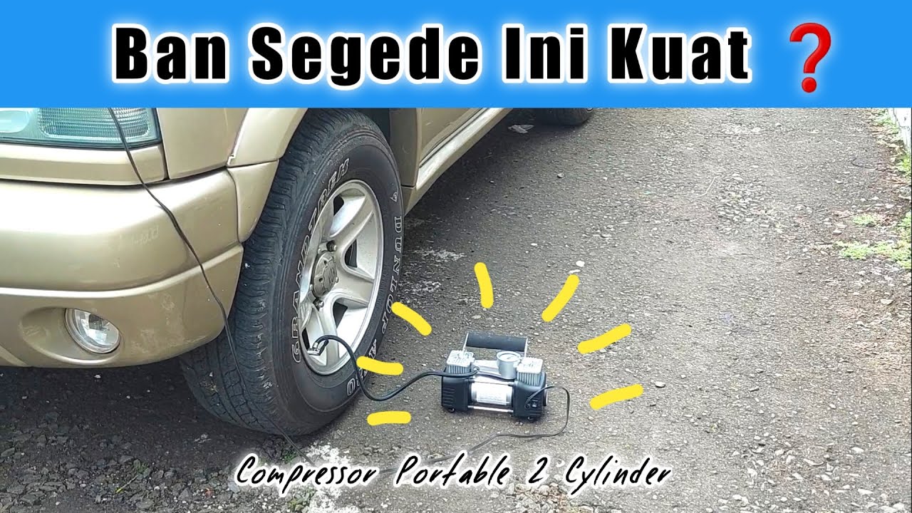 POMPA BAN Mobil Portable Terbaik CEPAT Pakai KOMPRESOR Mini 2 CYLINDER | Otoheroes DC-A105