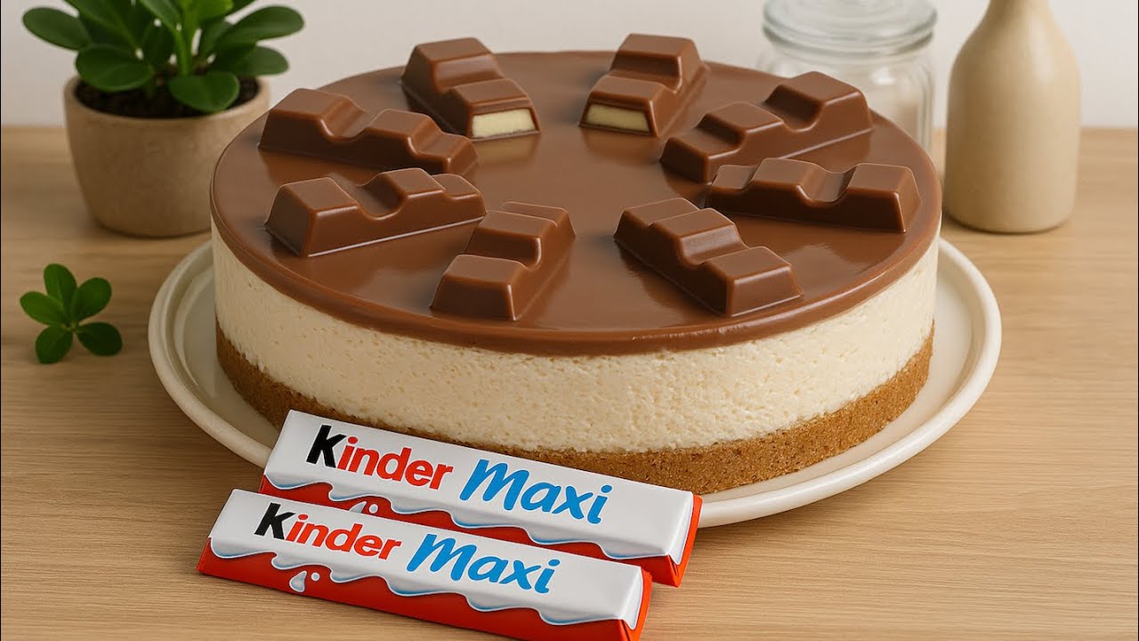 No-Bake Kinder Cheesecake | Easy dessert with no oven, no eggs, no gelatin, no flour