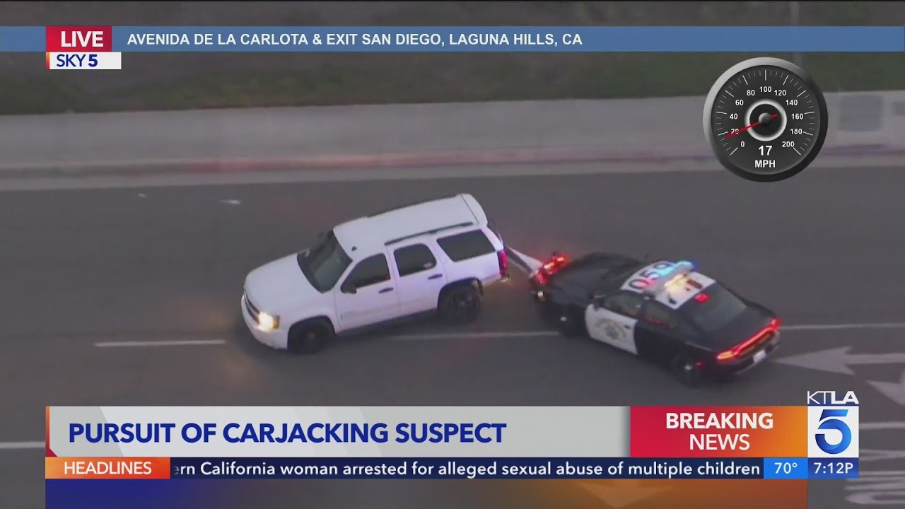 L.A. deputies chase high-speed carjacking suspect in Orange County | Los Angeles Car Chases