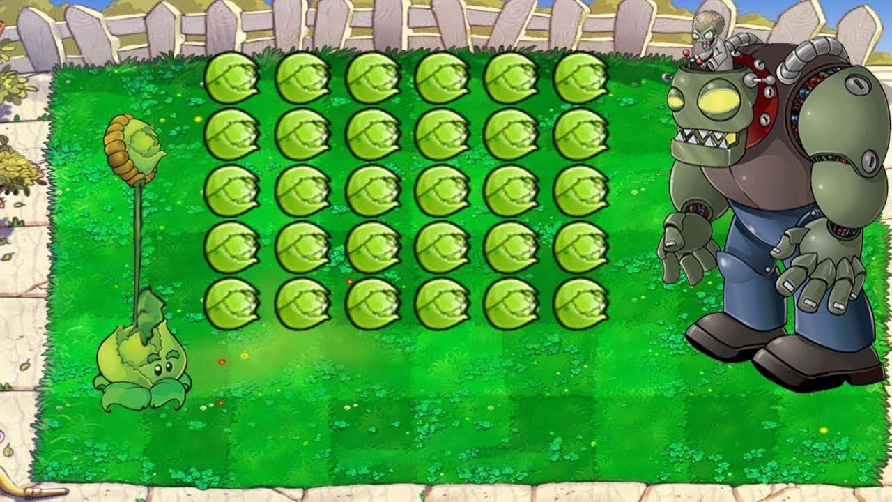 Plants Vs Zombies 9999 Cabbage-Pult Vs 5 Dr.Zomboss