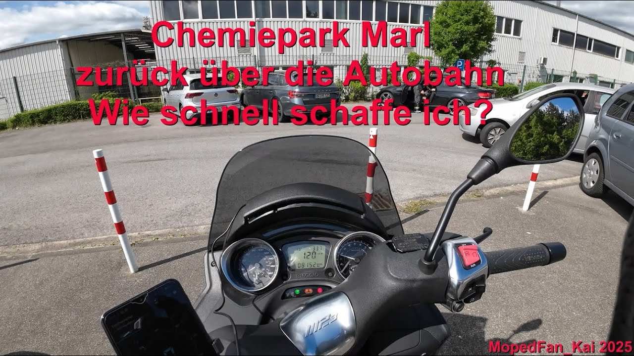 Piaggio MP3 300 über die Autobahn, man geht der ab 👍 Wie schnell schaffe ich …
