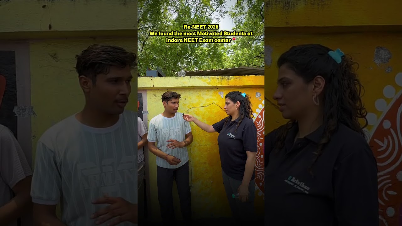 RE-NEET 2026 Motivation at NEET Exam Centres in Indore 🔥 | Supporting Aspirants on Exam Day