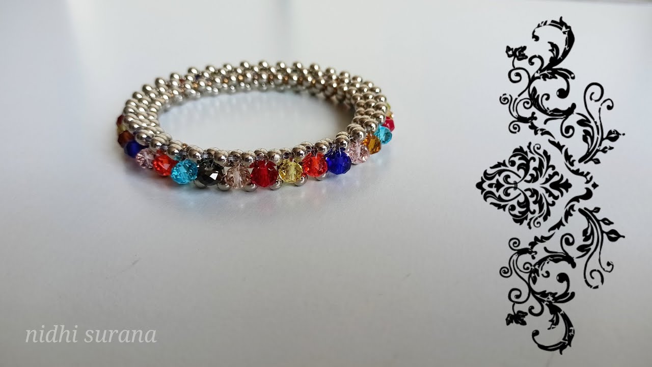 ⚜️Glittering Bangle bracelet with Leftover Crystals/Brazalete de cristal brillante/Tutorial diy