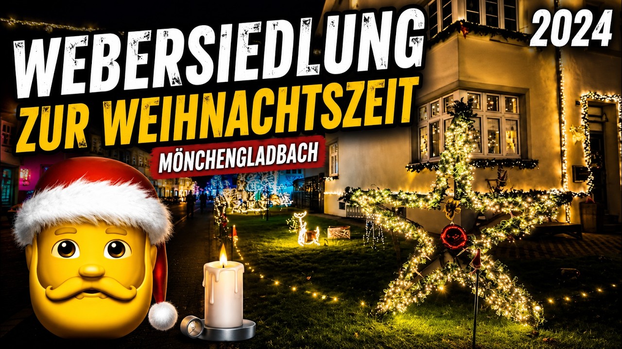 Rundgang durch die Webersiedlung Mönchengladbach zur Weihnachtszeit 2024