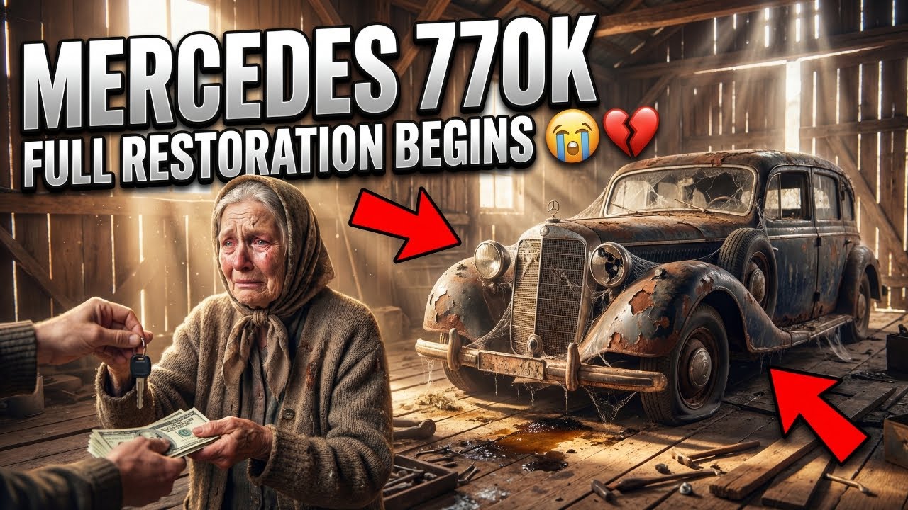 Mercedes 770K Full Restoration ASMR – From Rusty Barn Find to Luxury Glory  Episode 1 #asmrvideo