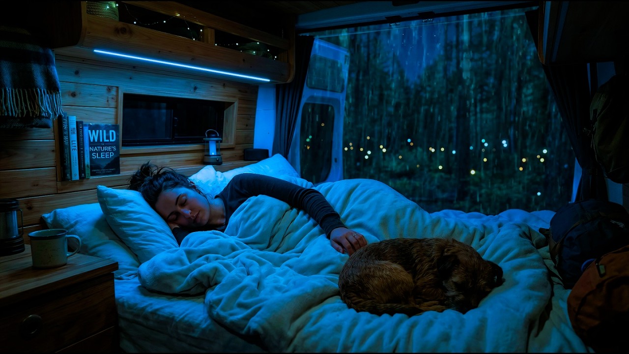 Heavy Rain and Thunder ASMR in Van | Sleep Instantly with Relaxing Storm Sounds
