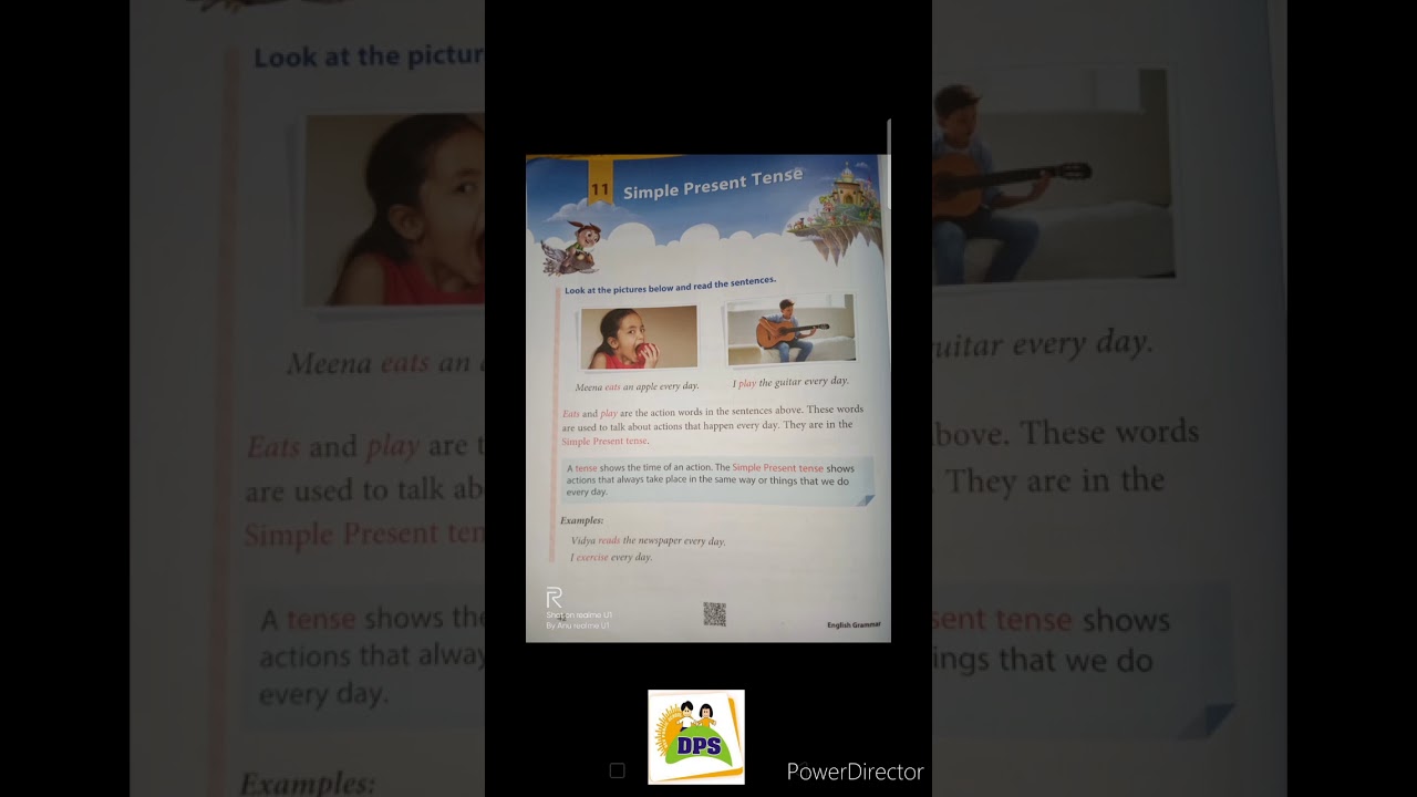 DPS Class 1 English Grammar Ch-11 Simple Present Tense Reading Date 30-1-2021
