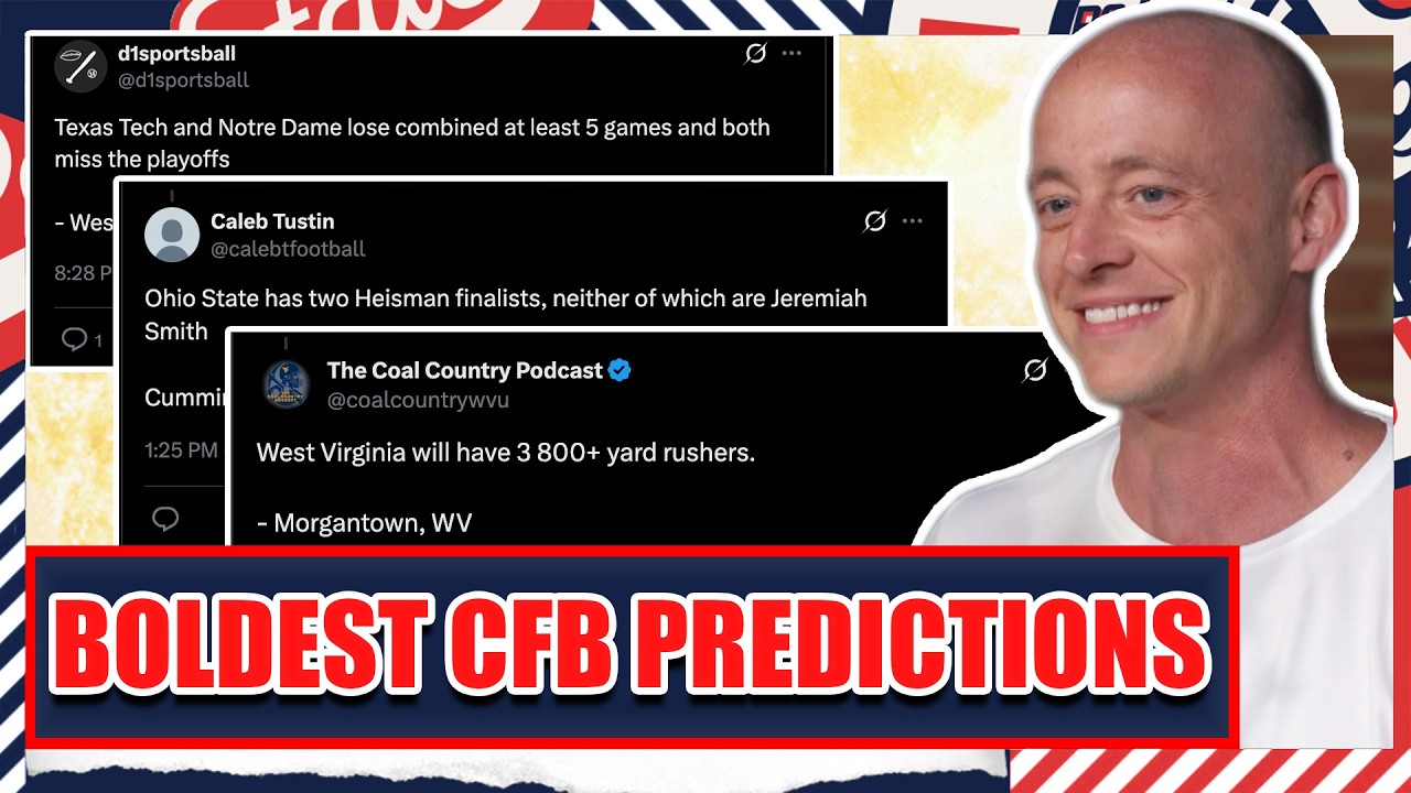 Boldest CFB Predictions For 2026 - Josh Pate's College Football Show