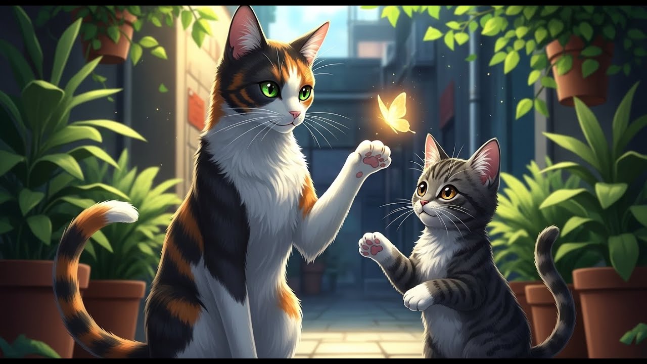 Daily life:  Adorable stranger - Sharing lesson with stray cats