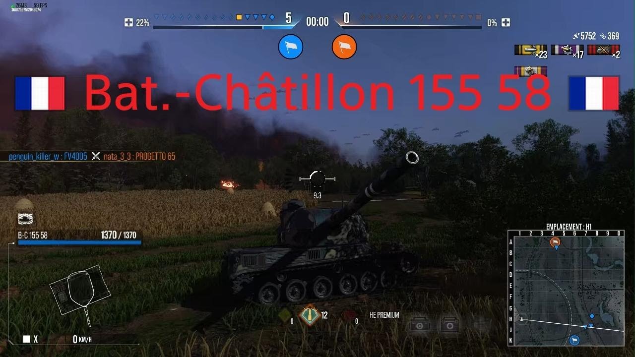Bat.-Châtillon 155 58 5,7K DAMAGE 3 kills WORLD OF TANKS modern armor
