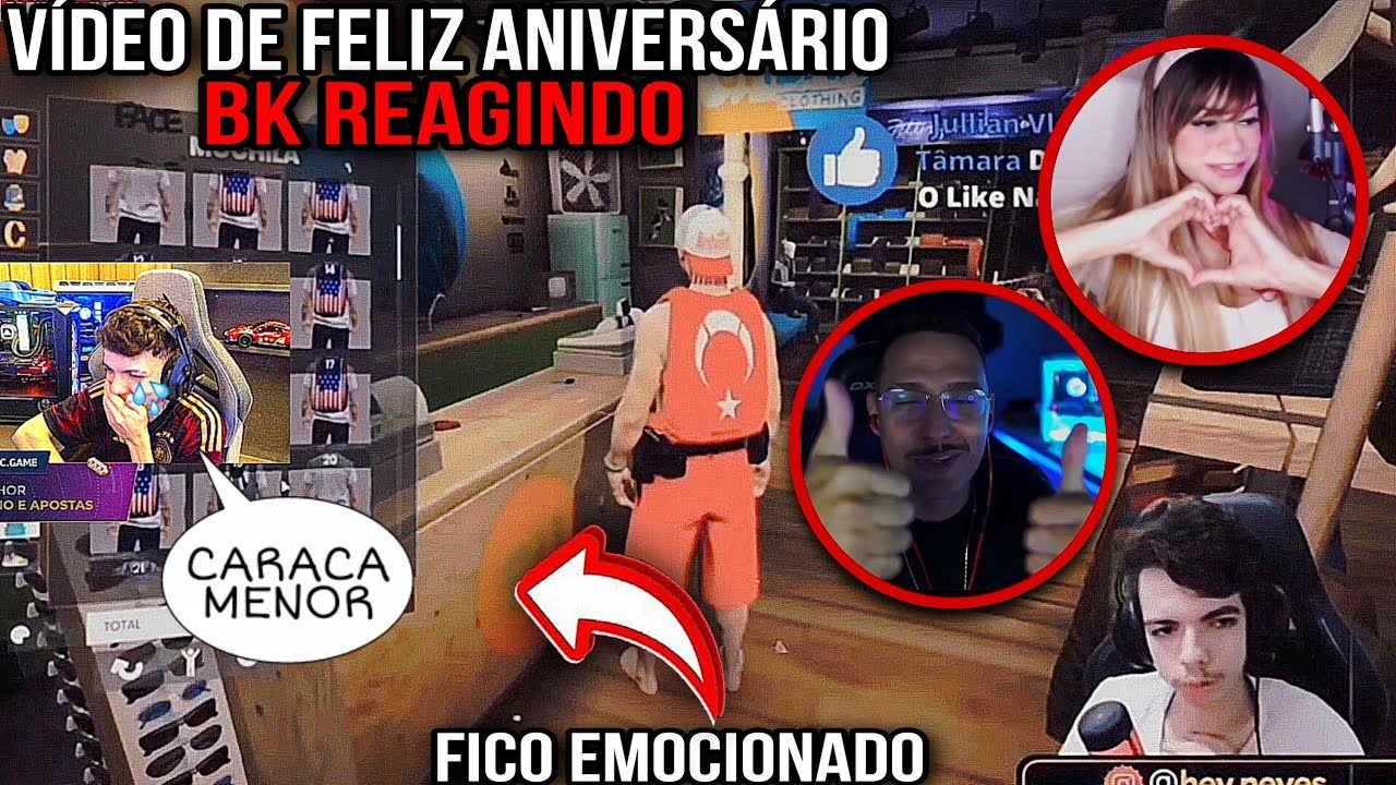 BK REAGINDO AO VÍDEO DE FELIZ ANIVERSÁRIO | BK SE EMOCIONO | FC BKINHO CLIPES