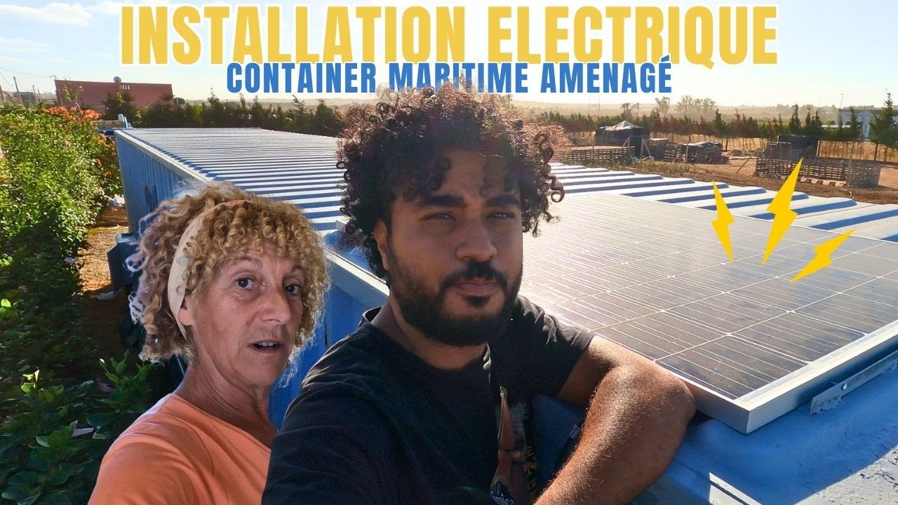 377- l'installation électrique de notre container aménagé