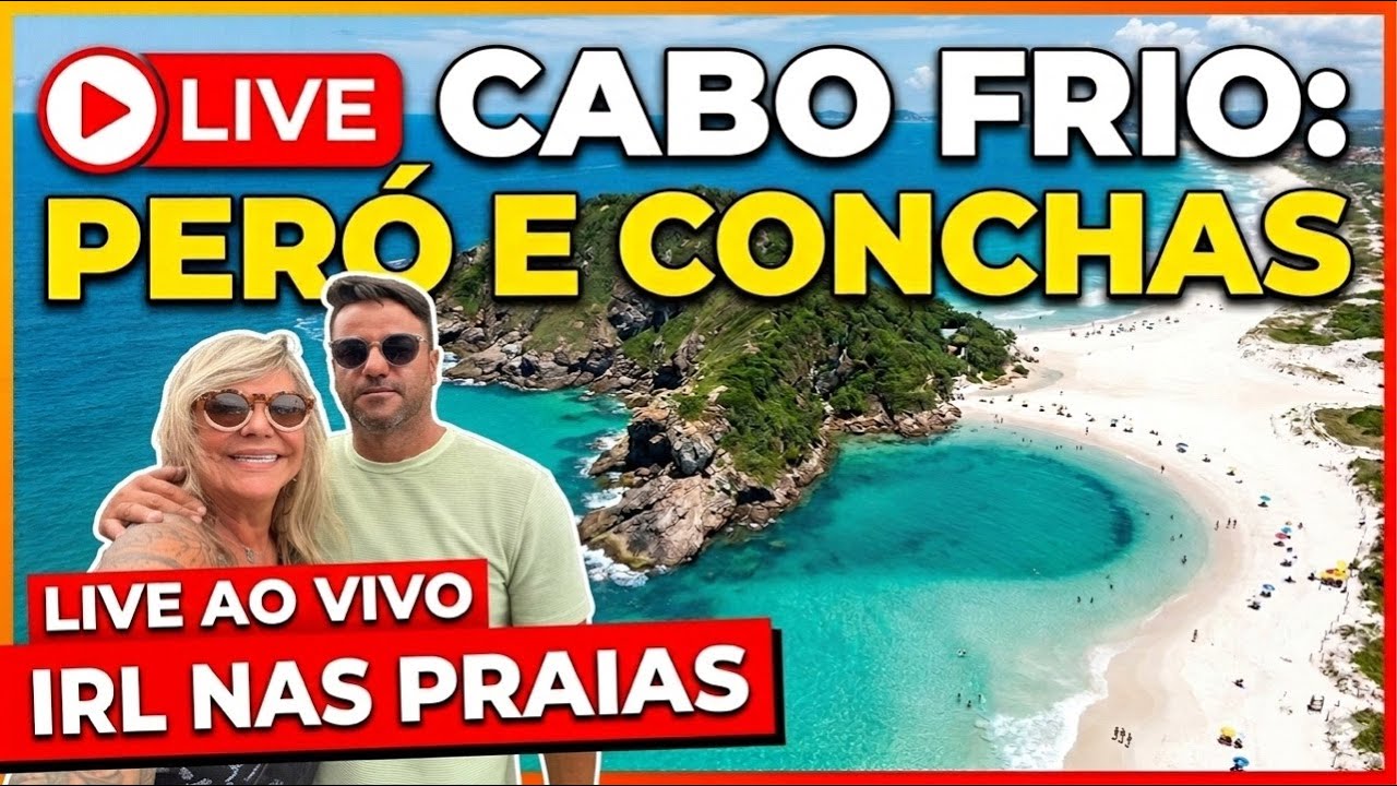 🟢 AO VIVO - Descobrindo o Paraíso! Praia do Peró e das Conchas em Cabo Frio 🌊