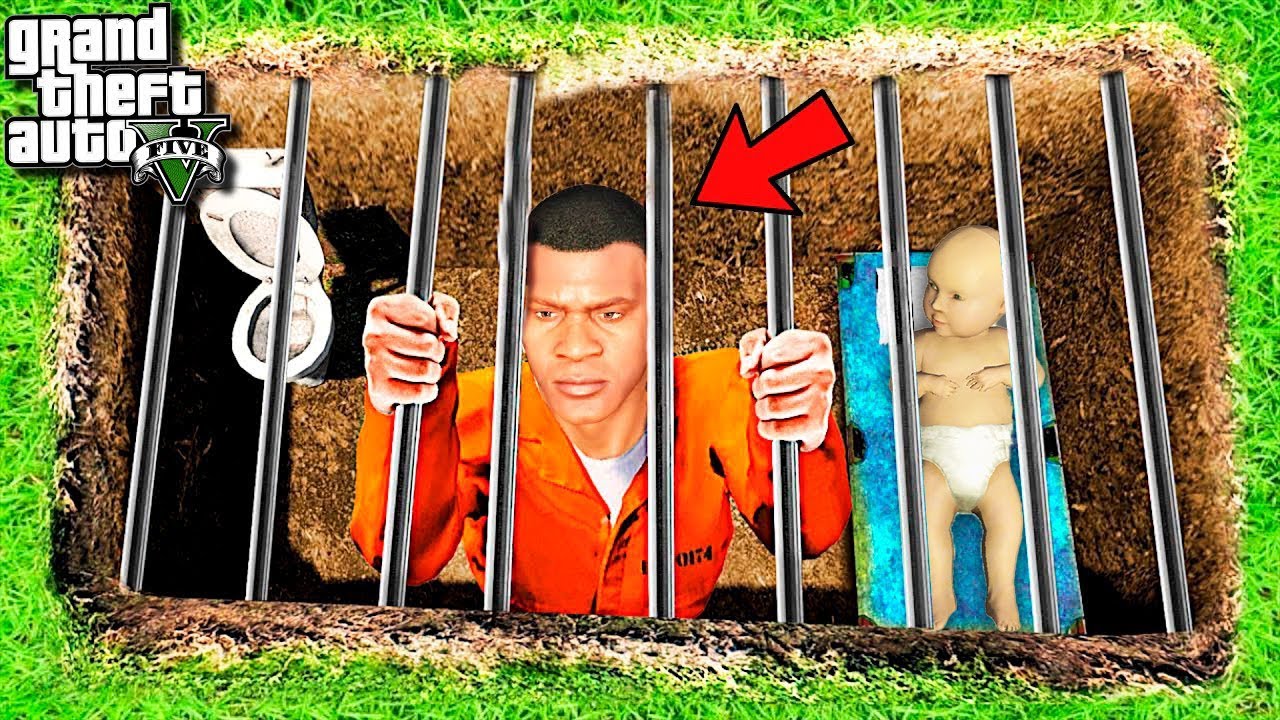 ФРАНКЛИН МЕН БАЛА ЖЕР АСТЫНДАҒЫ ТҮРМЕДЕН ҚАШТЫ (GTA V)