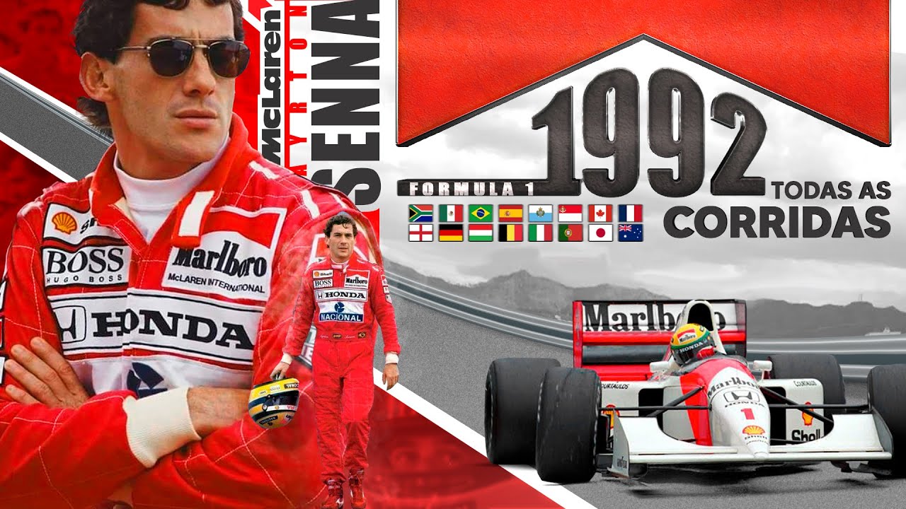 O ano mais difícil de SENNA na MCLAREN -TODAS AS CORRIDAS DE 1992 - Carreira de Senna Ep. 10