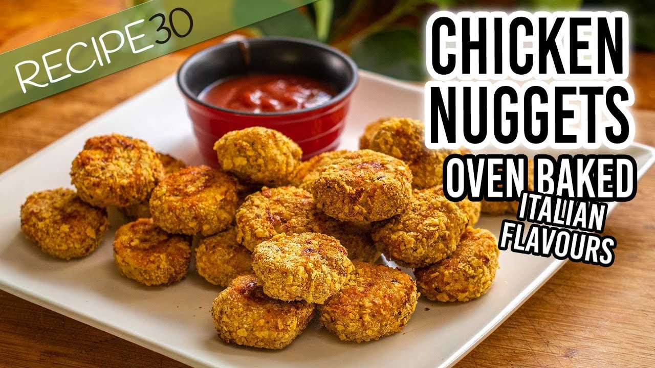 Chicken nuggets oven baked with an Italian twist