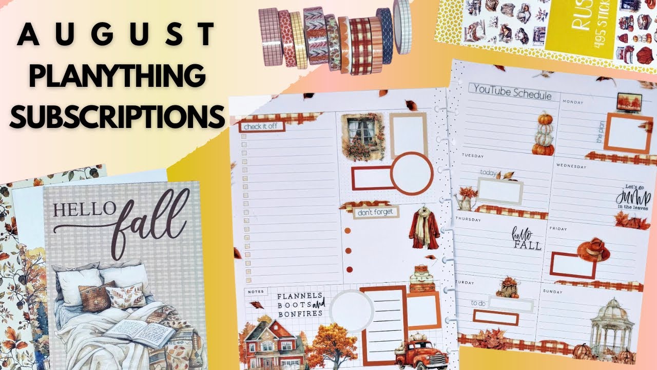 PLAN WITH ME & FLIP THROUGH | RUSTIC FALL DASHBOARD SPREAD | PLANYTHING SUBSCRIPTIONS