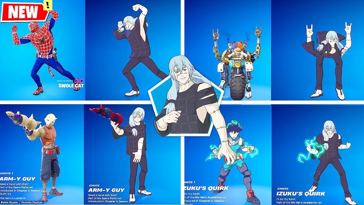 Mahito Skin Fortnite x Jujutsu Kaisen doing Funny Built-In Emotes in Fortnite シ