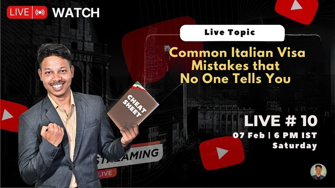 Common Italian Visa Mistakes & How to Avoid Rejection | Live Session