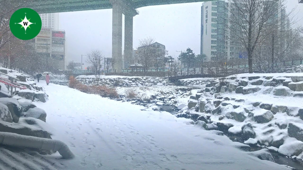 [4K] Gorgeous Walk in the Heavy Snow in Korea (Namyangju)