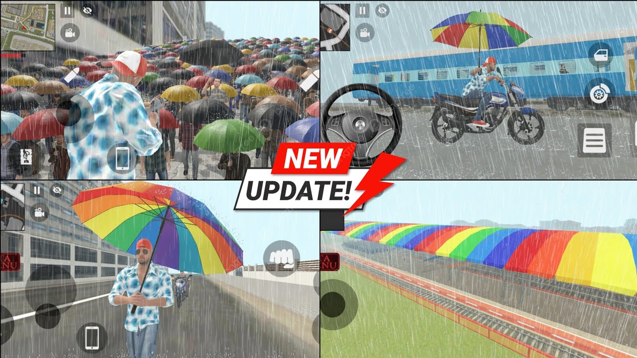 👑🚀 NEW UPDATE! 😱 INDIAN THEFT AUTO 🔥NEW RAIN MODE 🌧️+NPC UMBRELLA ☔ FEATURE  CHEAT CODE ⚡🌀