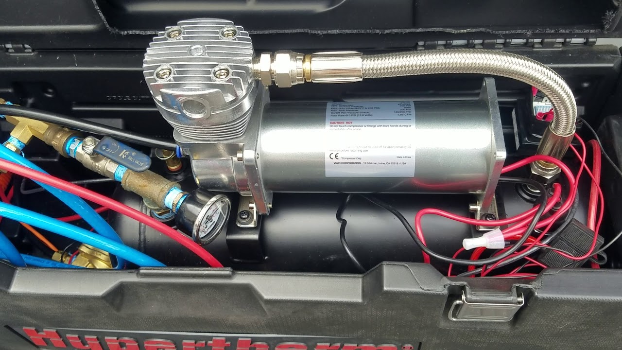 F250 Superduty On Board Air System and Train Horn Install Viair 20008
