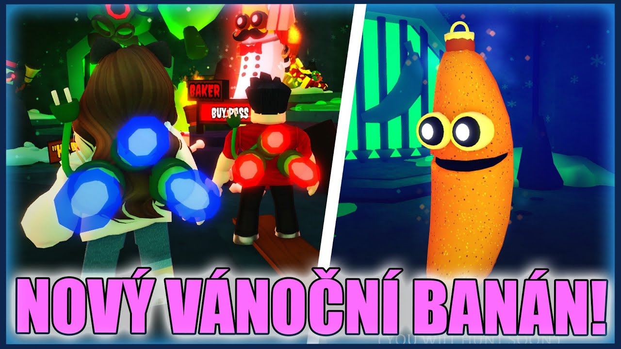 V&Aacute;NOČN&Iacute; SVĚT&Yacute;LKA NA Z&Aacute;DA! 😵 Roblox Banana w/@VendaliRoblox