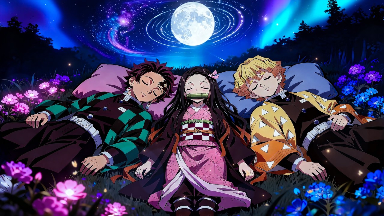 Засыпайте мгновенно с Танджиро, Незуко и Зеницу 🌙 Спокойная музыка для мгновенного успокоения и с...
