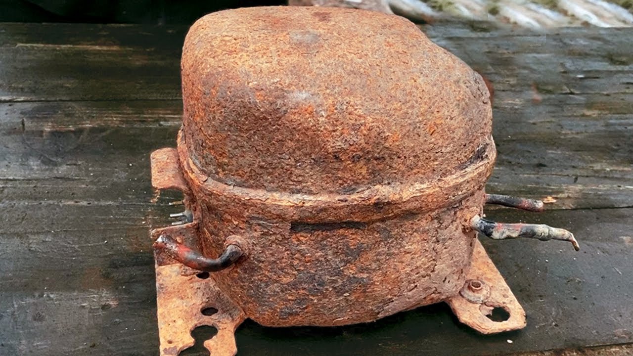 Restore An Old, Discarded LG Refrigerator Compressor // Into An Oxygen Generator For Fish Tanks