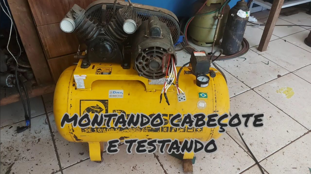 CONSERTANDO CABEÇOTE DE COMPRESSOR DE AR 02 - MONTANDO E TESTANDO