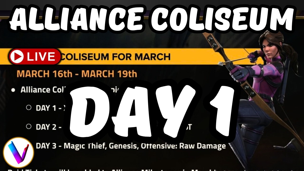 Kate Bishop Alliance Coliseum Day 1, but First F2P Vega Prime Progress - MCoC