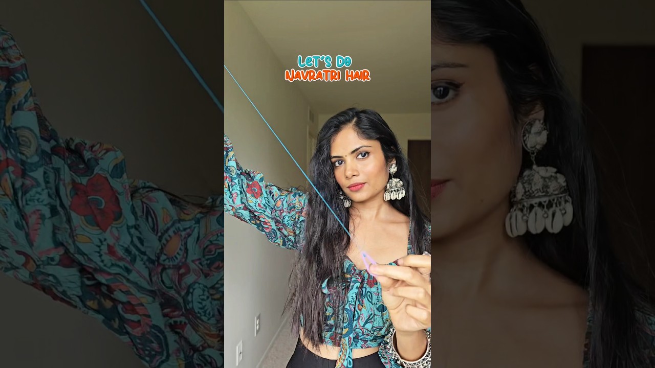 Diy Navratri Hair accessories /Navratri Hairstyle/beautiful Navratri hair #festivehairstyles