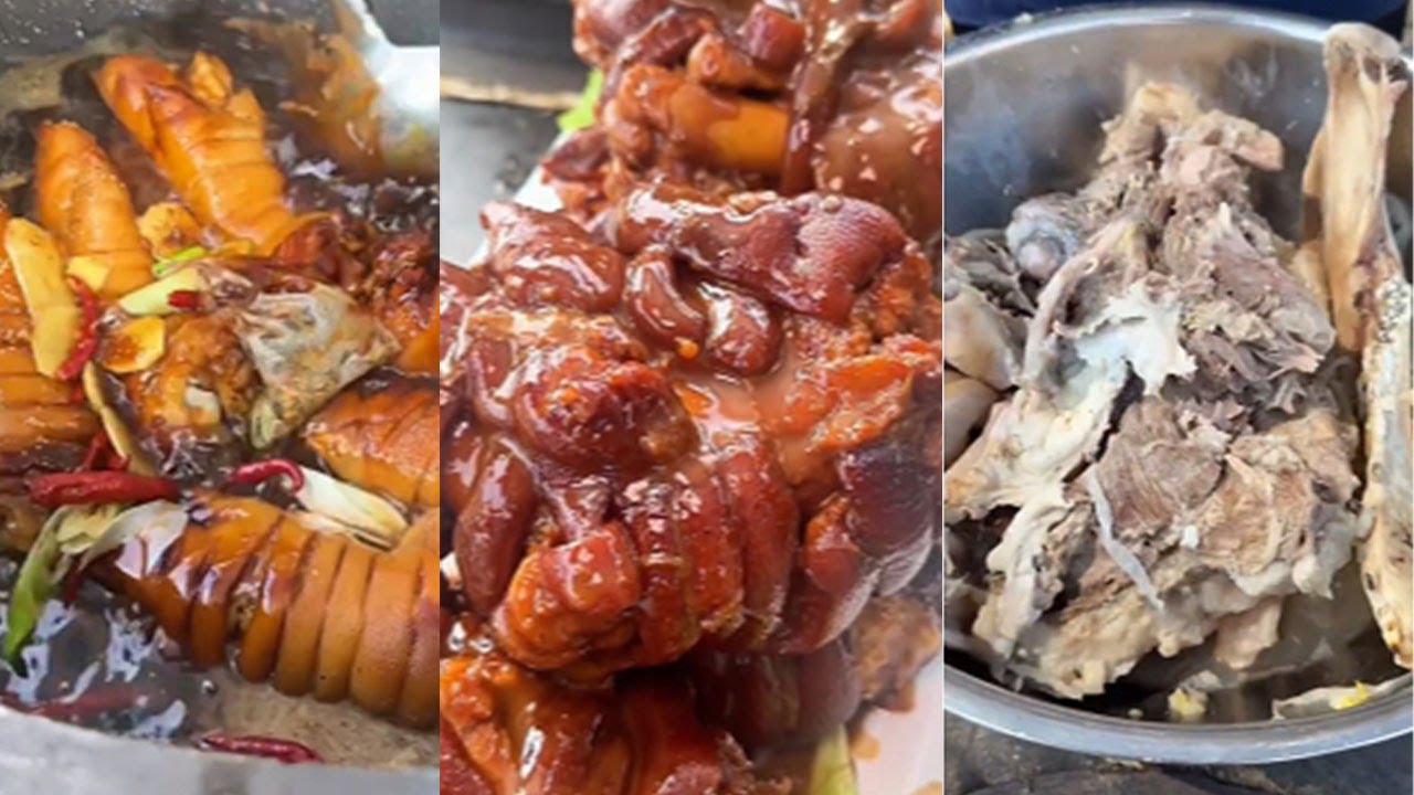 【東北裘仟尺】都是當地豬蹄子，回去一乎嘎嘎香#food #家庭菜 #客家美食 #记录我的乡村生活