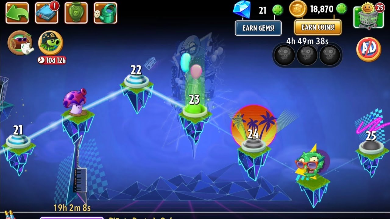 Neon mixtape tour day 23 #level 23 #pvz #pvz2 #mobilegame #youtube #plantsvszombies #viral #video 