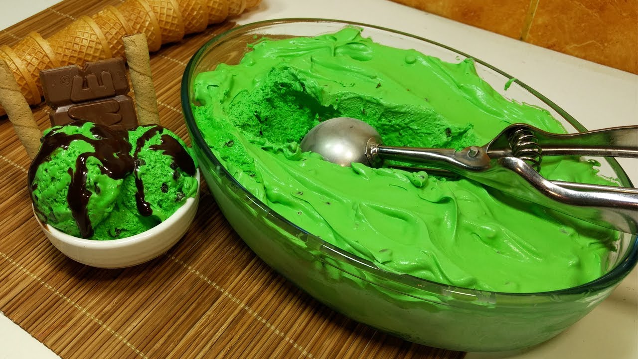 HELADO DE MENTA Y CHOCOLATE SIN MAQUINA | CHOCO MINT ICE CREAM