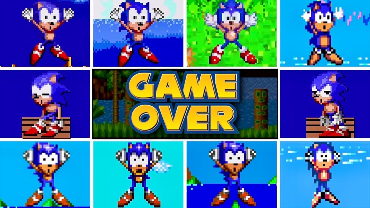 All Sonic The Hedgehog SEGA GAME OVER Screens 4K