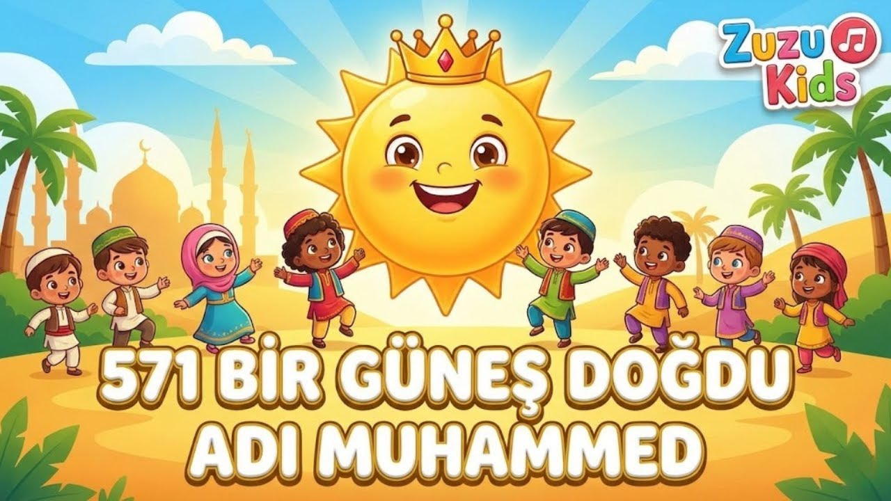🌞 571 Bir Güneş Doğdu | Adı Muhammed (Danslı Çocuk İlahisi) 🎵 Zuzu Kids