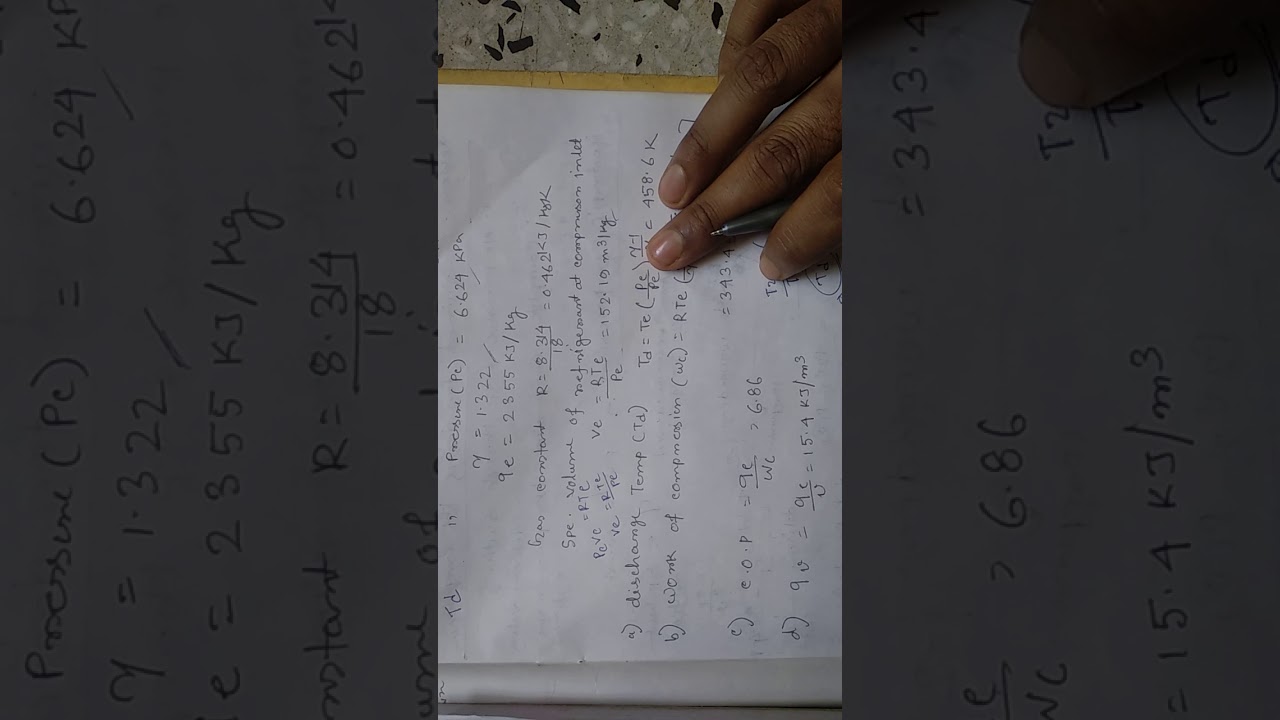 Numerical on refrigeration