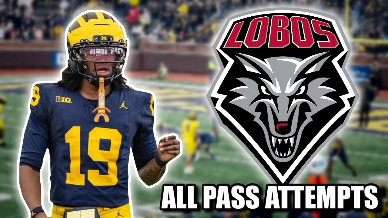 Bryce Underwood All Pass Attempts vs New Mexico (DEBUT)