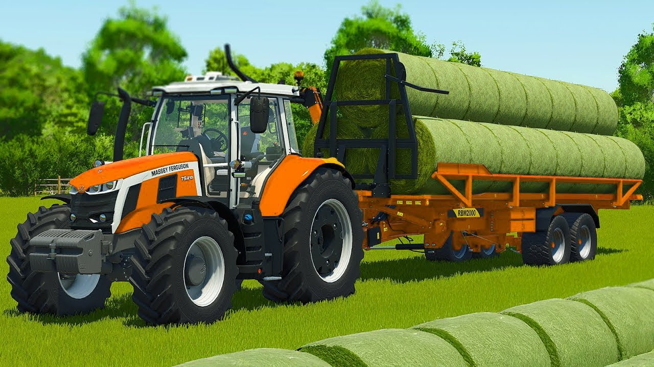 CUT GRASS, MAKE BALES AND HARVEST SOYBEANS WITH DEUTZ TRACTORS - Farming Simulator 25