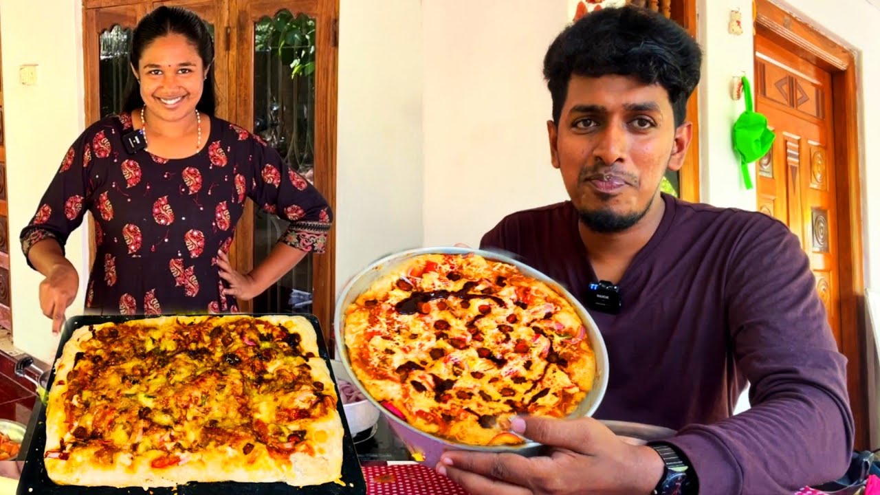 சங்கவி வீட்டில் செய்த பீட்சா 😍🍕👌 சாப்பிட்டு அதிர்ந்து போனேன் 😲 | Home Made Pizza 🍕