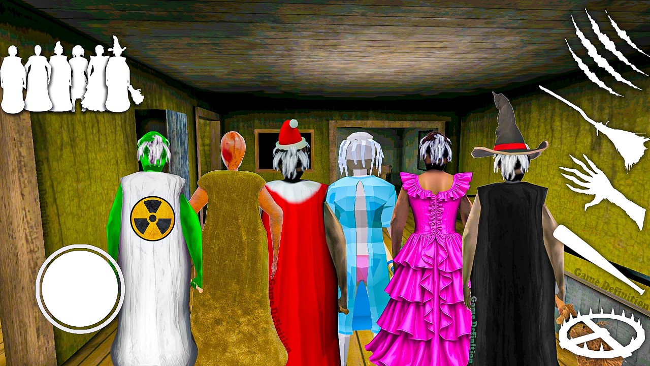 Playing as Granny Remake , Barbie Granny , Mad Granny , Zombie Granny , Christmas granny in Granny 2