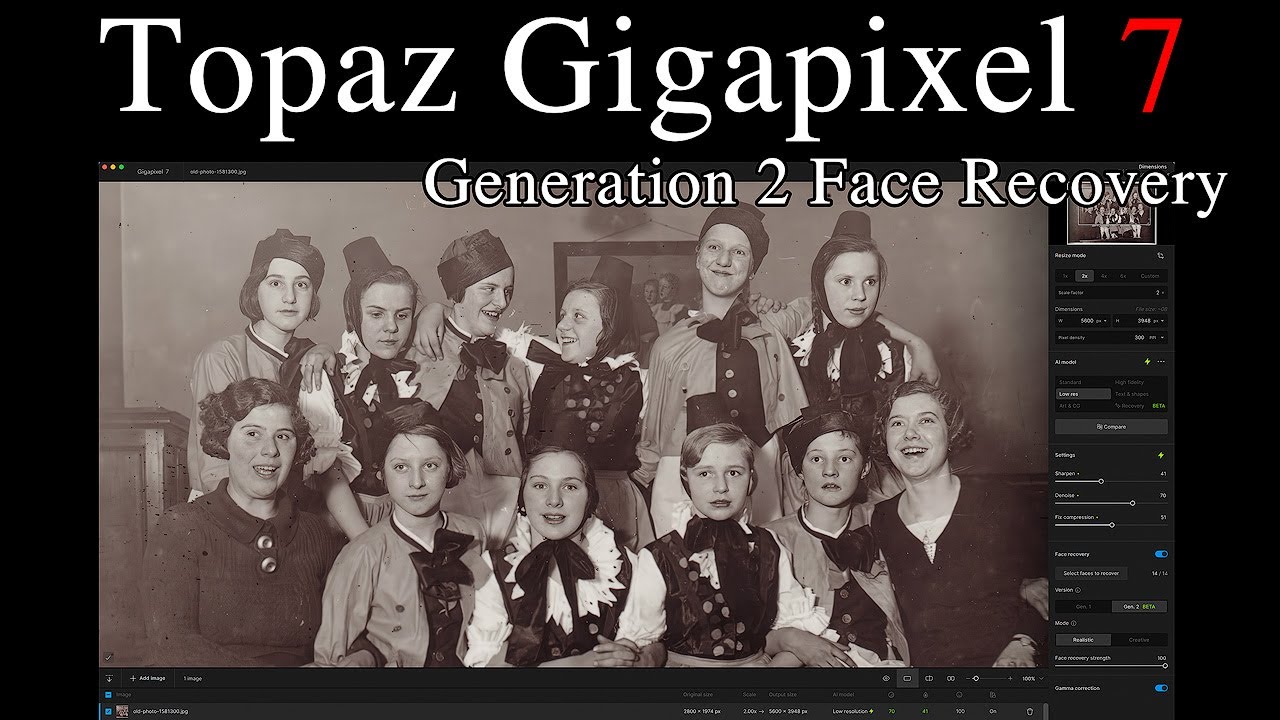 TOPAZ GIGAPIXEL 7 (Now With Generation 2 Face Recovery) New Update Version 7.4 (FIRST LOOK)